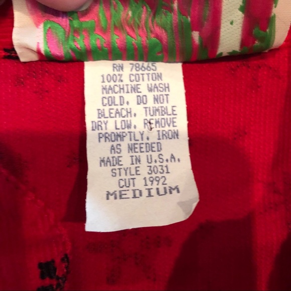 VINTAGE CACTUS FLOWER Christmas vest red snow Sz M - Picture 14 of 14